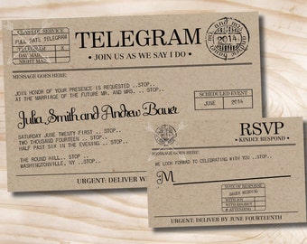 Telegram Style Wedding Invitations 6