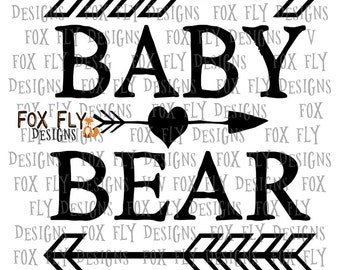 Baby Bear SVG Digital Download Mama Bear, Papa Bear, Silhouette