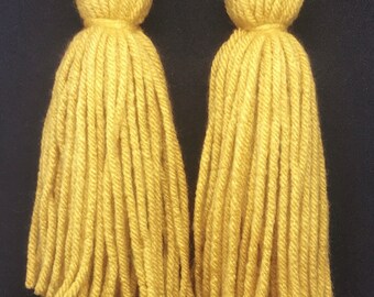 Yellow Tassel Earrings