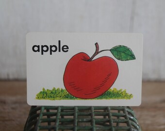 Vintage 1970s Flash Card // Apple