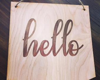 Hello/ Love Hanging Plaques
