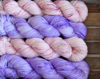 Sock Yarn - "Lavender" - Merino / Nylon - Hand Dyed - 100g