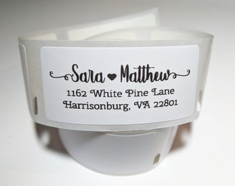 100-250-500 Custom Return Address Labels Stickers - Calligraphy - DYAD9