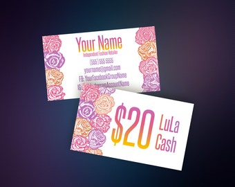 LulaCash Cards - Cash Cards - Lula Cash - Money - Buck - Cash Money - Reward Card - Digital File - Home Office Approved Color&Fonts