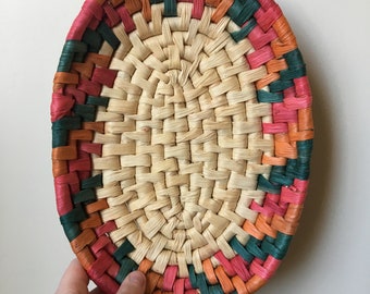 Colorful Small Vintage Coil Basket