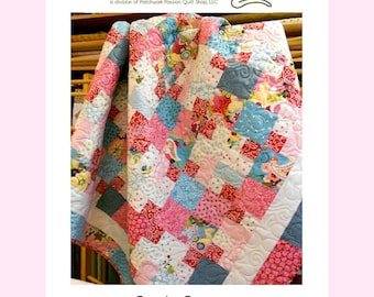 QUILT PATTERN "Candy Corners" Little Louise Designs Pieced Project Fat Quarter Layer Cake Friendly Quilt Template Crib Lap Twin Queen King
