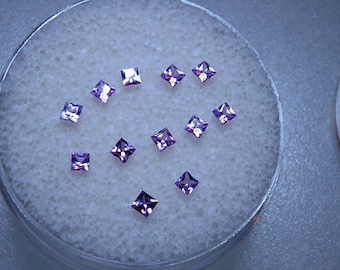 Princess Cut Pink Sapphire 2mm Loose Sapphires 2mm qty 12 0.81cttw Gem Supply Sapphire Replacement