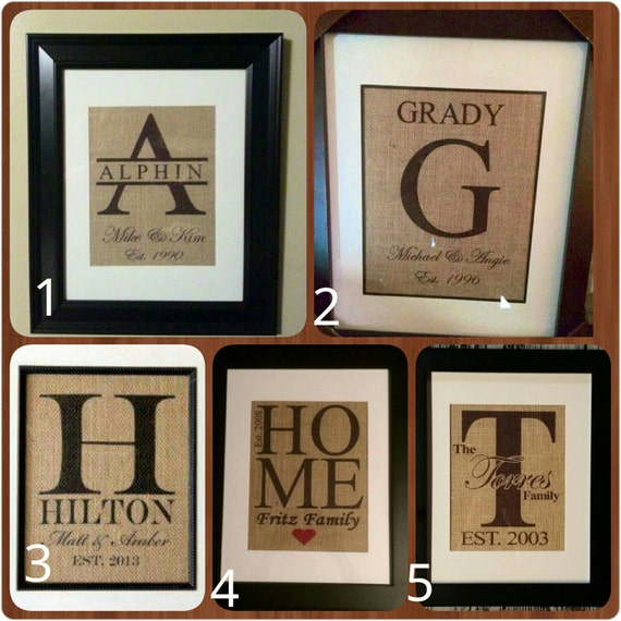 Burlap Wall Hanging *framed*