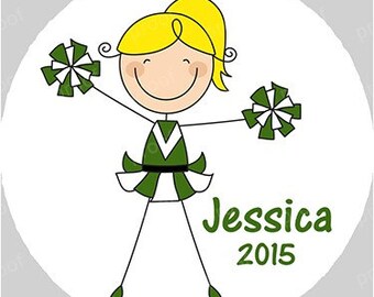 Personalized Girl Cheerleader Cheer Christmas Acrylic Ornament