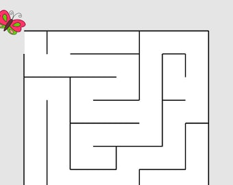 maze printable game instant download pdf file easy for