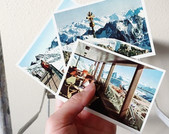 Vintage Postcards Getmany Alps Snow Covered Mid Century 1960s Bayerische Zugspitzbahn