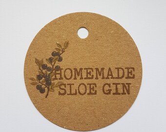 10 x hausgemachte Sloe Gin Stichworte, handgemachte Stichworte, Flasche Tags, Jahrgang Etiketten, Geschenkanhänger, hausgemachte Schlehe Stichworte, hausgemachte Etiketten, handgemacht, leggin Stichworte