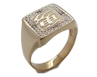 Gold Chinese Inscription Ring, Mens Gold Rings, Mens Diamond Ring, Mens Signet Ring, Mens Gold Signet Ring, Gold Ring Men, Signet Ring Men