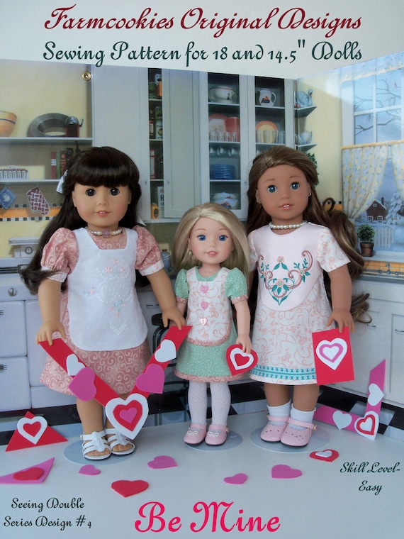 2 Sizes! XL PDF Sewing Pattern: BE MiNE /Fits Both 18" American Girl ® & 14" Wellie Wishers®/ Fits like American Girl Doll Clothes Pattern