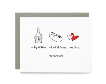Perfection - letterpress card