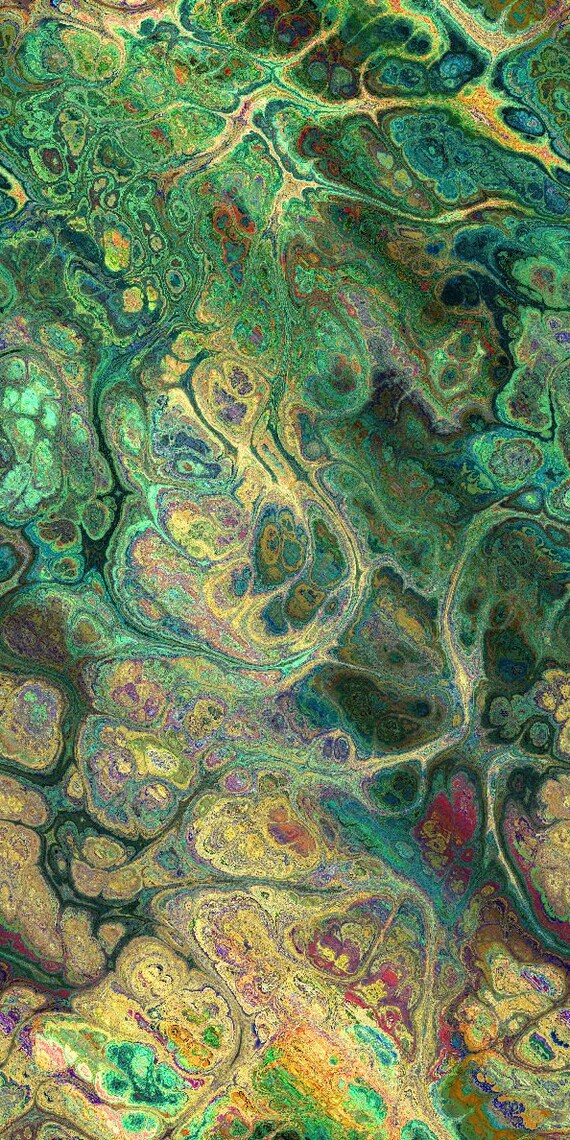 Luxurious Textile Soft Minky Green Marble Fabric Fiber Art Home Decor Craft Blanket Abstract Flower