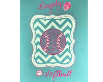 Simply Softball Tee~Aqua