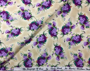 The Language of Love Violets Cindy Brick Marcus Bros Fat Quarter or more