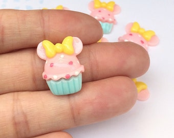 3 pcs.17x19mm.Miniature Cabochon Cupcakes,Miniature Cupcakes,Cabochon,Resin,Miniature Sweet,Mobile Accessories,Miniature cake,DIY