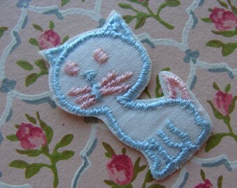 Vintage Kitsch 1960s Rare Kitty Cat Applique