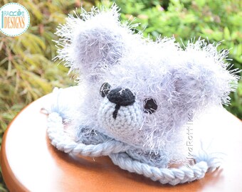 SALE - Fluffy Teddy Bear READY to SHIP Handmade Crochet Hat for Newborns