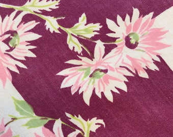 Small Vintage Flowered Tablecloth