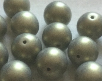 Stunning Metallic Czech Glass Beads (4)(10mm) Olive & Teal Hue, Blue or Green
