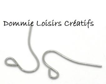 Set of 10 20 mm Silver Earring hooks