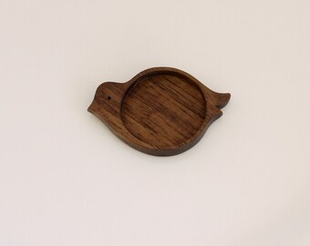 Bird blank hardwood fine finished - Walnut - 25.5 mm cavity - (X12-W)
