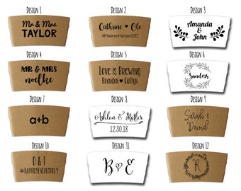 Custom Coffee Sleeves with free personalization, FREE SHIPPING IN U.S.