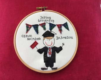 Petsonalised embroidery hoop 6 inch round