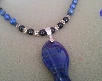 Lapis Lazuli Fish necklace