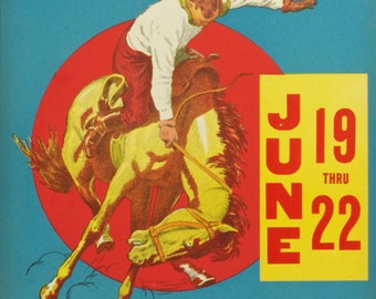 Salinas Rodeo, Vintage Original Poster ca. 1930 and Rodeo Scarf
