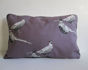 Purple Pheasants Cushion