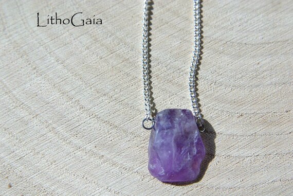 Amethyst Bar necklace on 925 Sterling Silver, Amethyst Gemstone, choker necklace, birthstone, Amethyst jewelry Minimalist, Amethyst Necklace