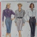 Denim Skirt Sewing Pattern/ Burda 5312/ Misses Size 10, 12, 14, 16, 18, 20, 40 Plus/Blue Jean, insert front, kick pleat, front zipper/ Uncut