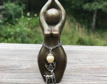 Artemis (Diana) Story Goddess Sculpture (statue, maiden, huntress, wisdom, priestess, woodland, story goddess)