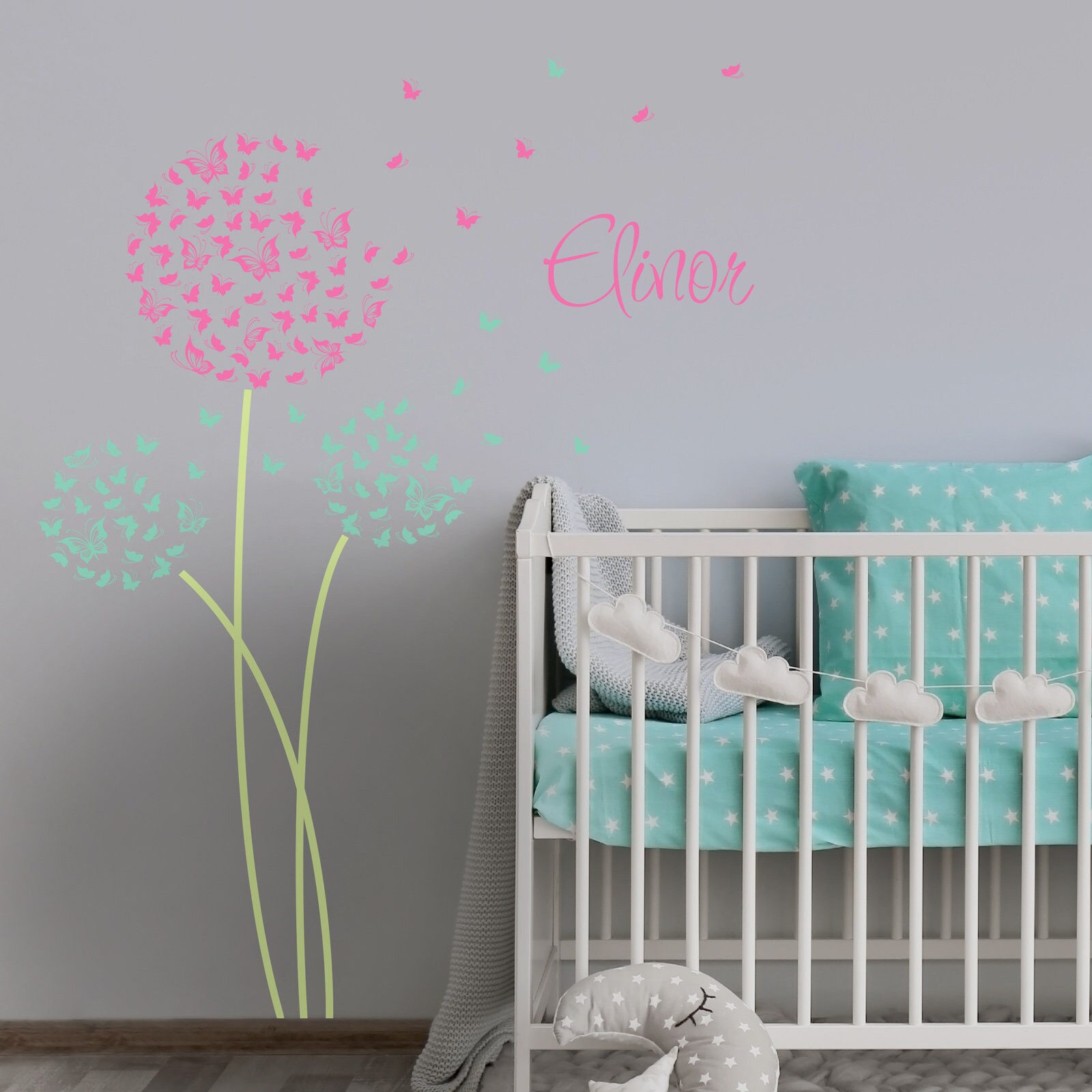 Dandelion Wall Decal Butterfly Dandelion Wall Decal Custom