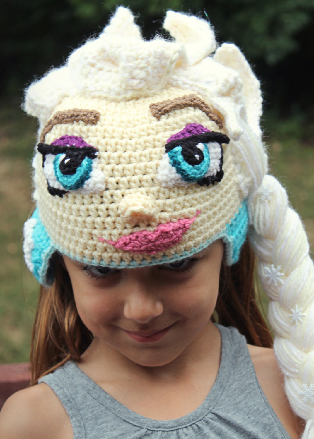 Disney Frozen Queen Elsa Costume Crochet PATTERN Crochet Hat