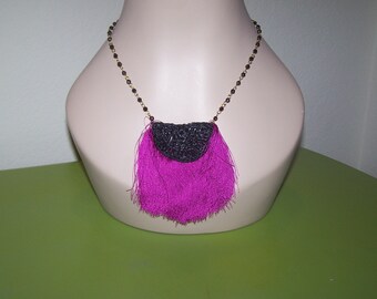 handmade necklace fringe and beads