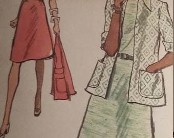 Vintage Vogue 8505 Sewing Pattern Size 10 Dress and Jacket