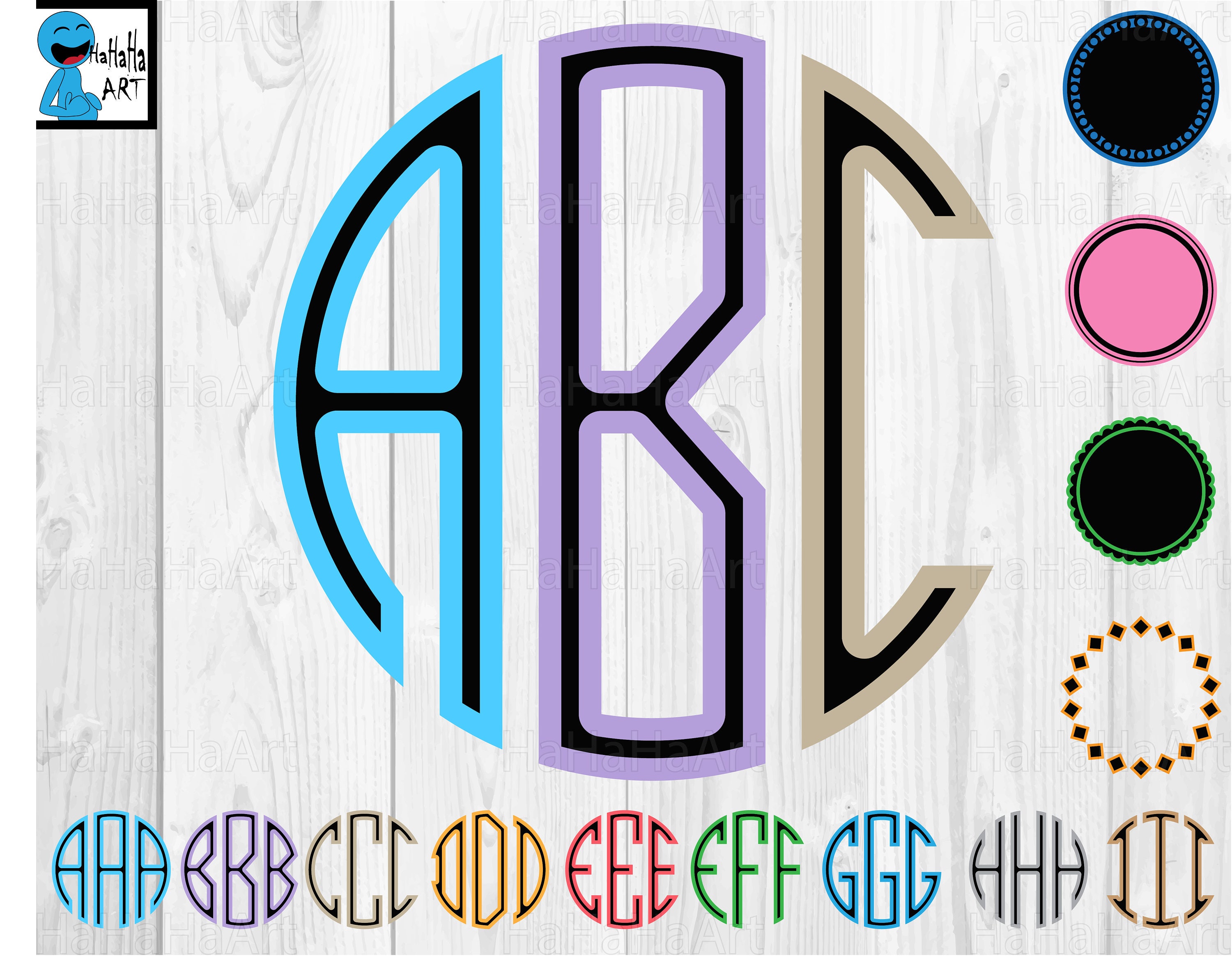 Download Circle Monogram Alphabet Outline Cutting Files Svg Png Jpg