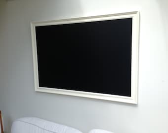 Magnetic Blackboard - Any Colour - Made To Order - Custom Sizes - Framed Blackboard - Chalkboard - Framed Noticeboard - White Frame