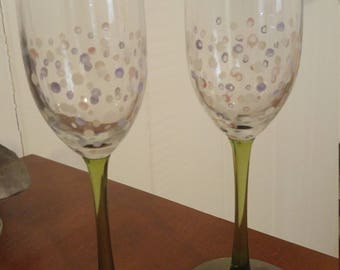 Funfetti Flutes/Wine Glasses