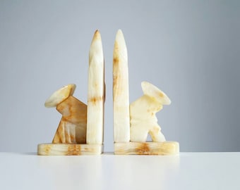 Vintage Mexican marble/onyx cactus bookends