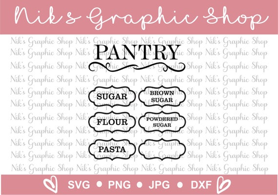 Download PANTRY svg kitchen svg pantry labels cut files download