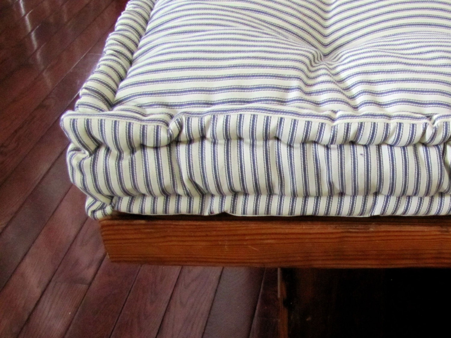Custom Bench Cushion Ticking Stripe Window Seat Cushion