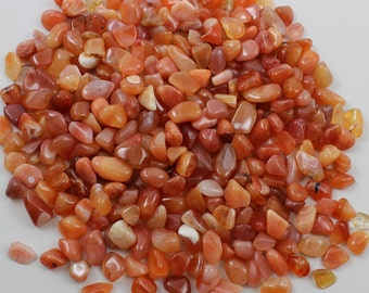 Tumbled Carnelian Orange Stones Polished 13oz - Size 8mm - 14mm Stone Gemstone No Holes