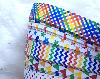 Rainbow Patterns~ Weaving Star Paper (52 strips)