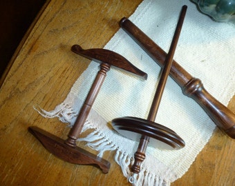 Kromski Walnut Drop Spindle Niddy Noddy and Nostepinne Set